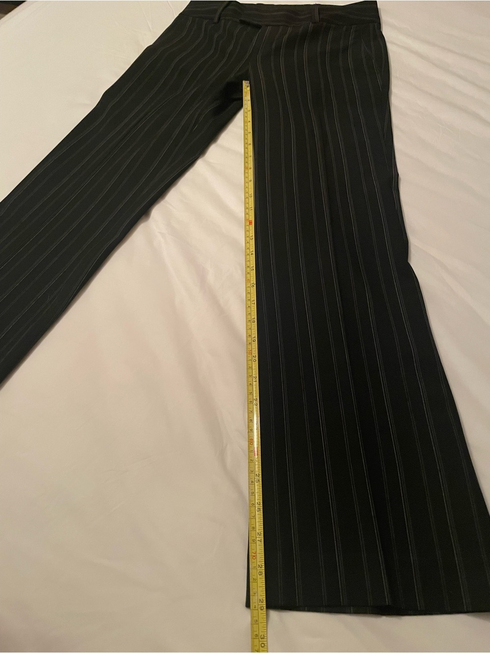 Calvin Klein Black Pinstripe Dress Pants - Size 0 - Picture 5 of 8